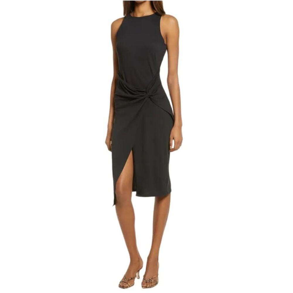 Chelsea28 dress sleeveless twist detail black Small S